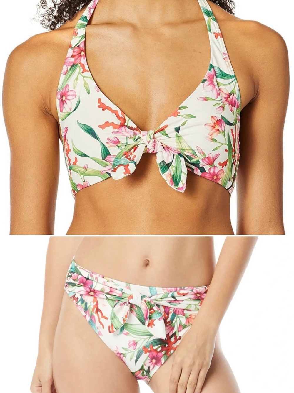 Carmen Marc Valvo "Garden Party" Collection 2-Piece Swimsuit Set Size S